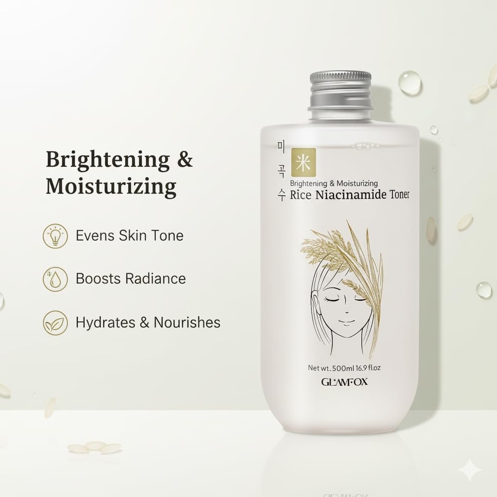 GLAMFOX Rice Niacinamide Toner - Picture 2 of 3
